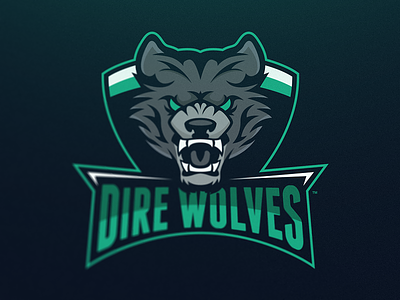 Dire Wolves Mascot Logo