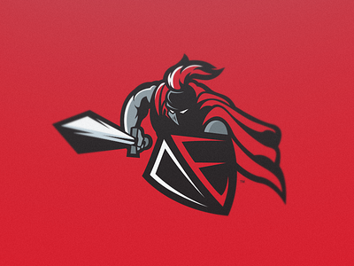 Defiant eSports defiant esports gaming illustration knight logo mascot red sport