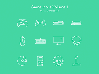 Game Icons Download console controller download esport game headset icons joystick mouse pixel video zombies