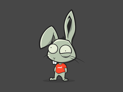 Twitchy the Rabbit character ears green mascot rabbit shirt