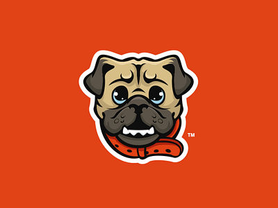 Puginator - Mascot Logo cute dog esport logp mascot orange process pug pup puppy sketch sport
