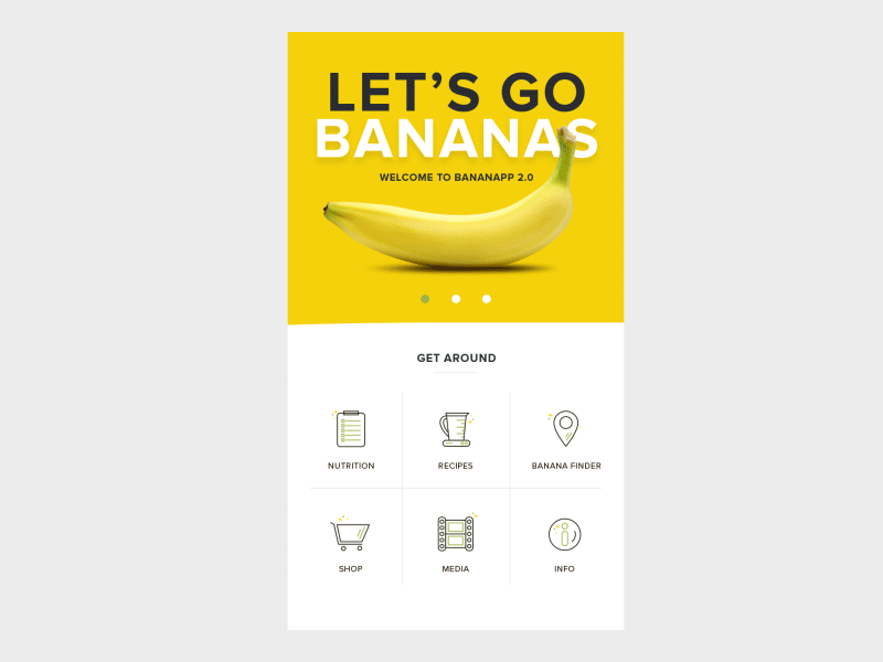 Bananapp animation app banana design gif id interaction iphone mobile ui ux