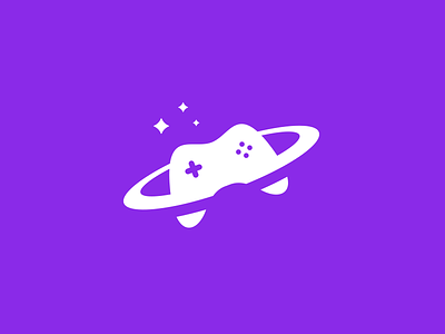 Spacey Controller controller gaming logo minimal purple saturn space stars video game