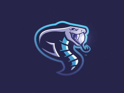 CSGO: Gemini Mascot Logo blue cobra csgo esports gaming gem logo mascot purple snake