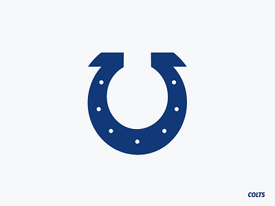 Indianapolis Colts (3 of 32) colts logo mascot minimal nfl redesign