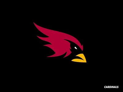 Arizona Cardinals (4 of 32) bird cardinals logo mascot minimal nfl red redesign