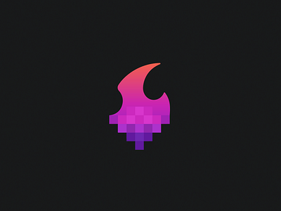 Pixel Unite Icon esport esports flame game gaming logo pixel unite