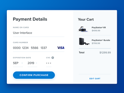 Daily UI 002 - Credit Card Checkout 002 checkout daily ui gaming playstation ui arcade