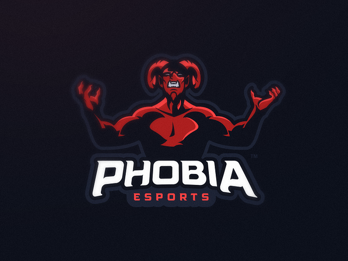 Phobia eSports Mascot Logo Design Demon by Travis Howell 🍻 for