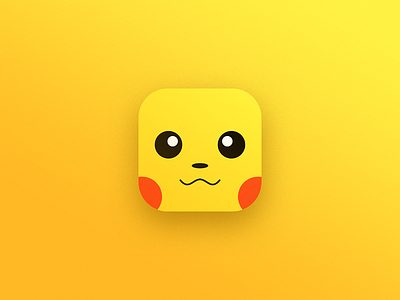 Daily UI 005 - App Icon 005 app daily ui icon pikachu pokemon ui arcade yellow