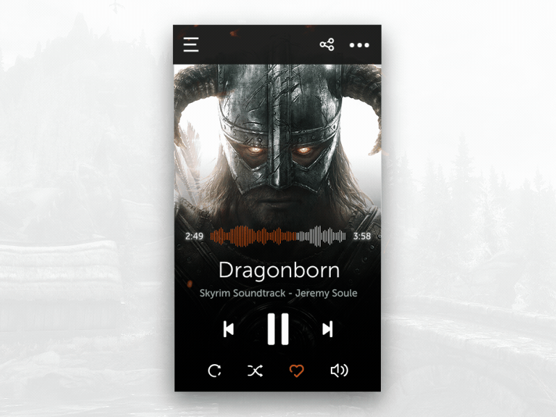 Daily UI 009 and 010 - Music Player + Social Share