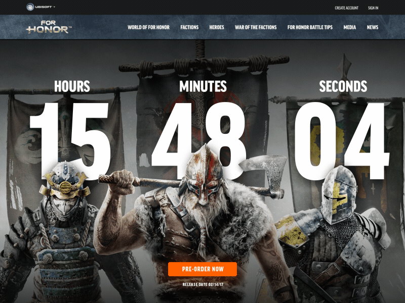 Daily UI 014 - Countdown Timer 014 clock countdown daily ui for honor game release date timer ui video game
