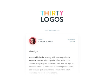 ThirtyLogos.com 30 logos challenge email logo logo design sign up thirty thirty logos thirtylogos tips tutorial