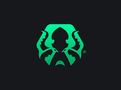Kraken Logo green hexagon kraken logo octopus squid