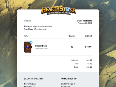 Daily UI 017 - Email Receipt