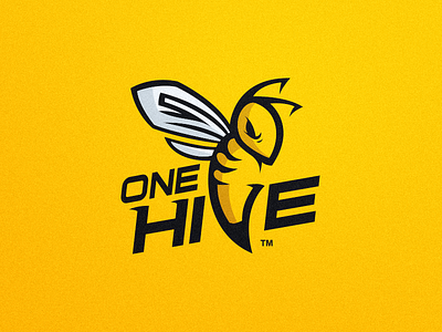 One Hive - Logo Design bee bug design esports gaming hive hornet logo mascot sport wasp wings