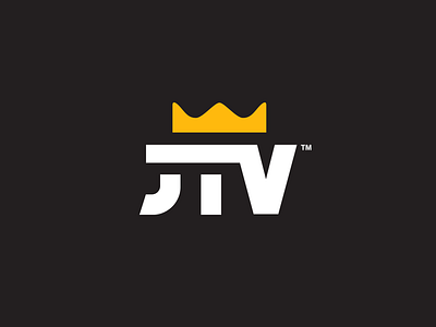 JTV Logo crown design esports games gaming letter logo text tv video games