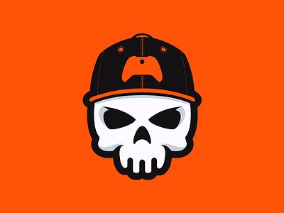 Console or Die esports gamer gaming hat logo mascot orange skull snapback xbox youtube