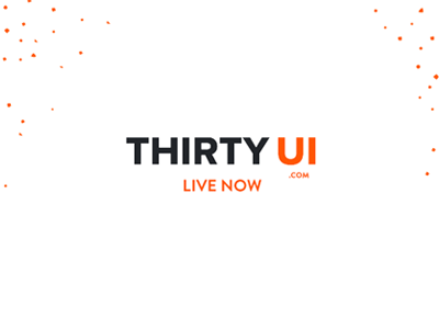 ThirtyUI.com app design challenge days interface sign up thirty thirty ui ui ux web design