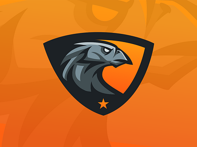 Hawk Shield Logo - eSports Team bird eagle esports gaming hawk orange shield team