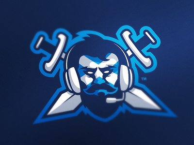 Blue Beard Clan Logo beard blue clan esports logo mascot scottish