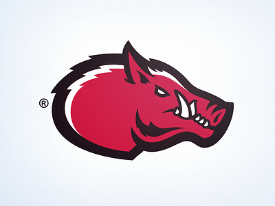 Arkansas Razorbacks Redesign arkansas hog logo mascot pig razorbacks red sport