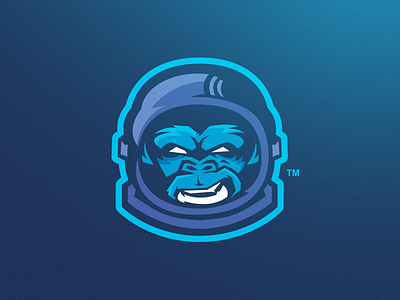 Space Monkey astronaut logo mascot monkey space sport