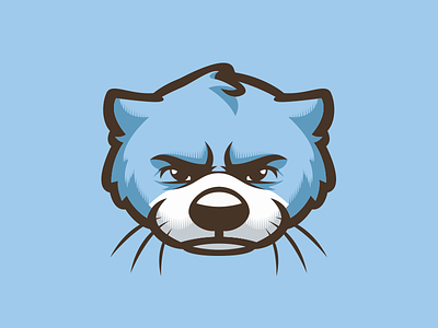 Significant Otter blue esport logo mascot otter sport