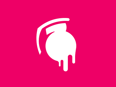 New Creative Grenade Logo brand creative creative grenade drip esports gaming grenade grid ink pink