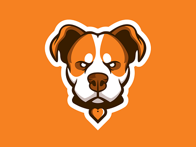 Dogs Are Lovers brown esports gaming illustration logo mascot orange video game