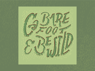 Go Barefoot art print design digital illustration illustration procreate typography