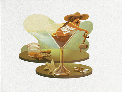 Bar Menu Cocktail Illustration branding design digital illustration graphic design illustration procreate vector