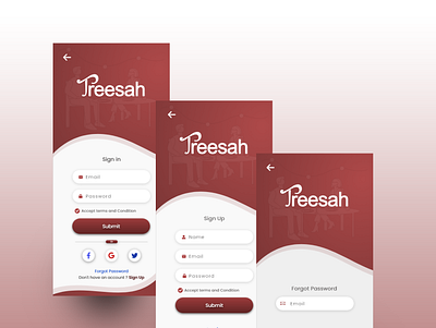 Login , Register, Forget Password Screen Design animation app design illustration ux web