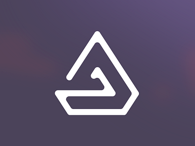 A Logo a blur design line logo triangle violet