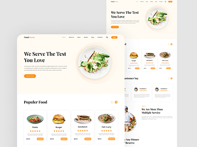 Food App design food landingpage ui web design