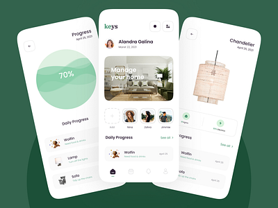 Home Manage App Design app design home manage mobile ui uiux ux