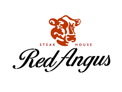 Red Angus 4 branding bull cow identity logo meat red angus restaurant steak steak house