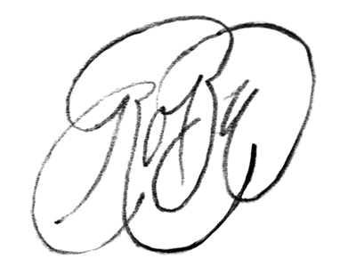 Robu lettering logo pencil signature sketch type lettering