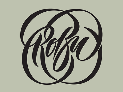 Robu lettering logos personal script swashes type type lettering