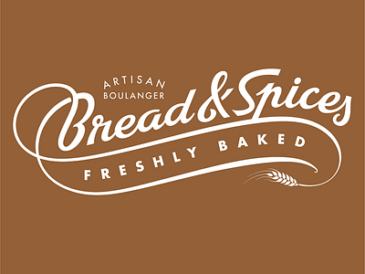 Bread & Spices bakery boulangerie lettering logo type typography