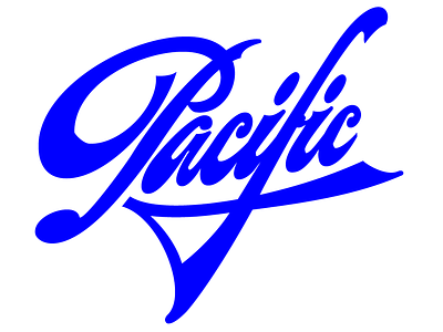 Pacific lettering logo pacific type typography vintage
