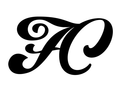 AC branding lettering monogram type typography