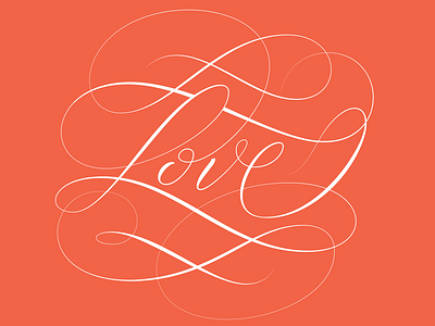 Love lettering love scripts typography