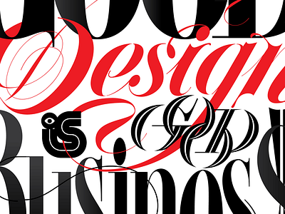 Good Design is Good Business lettering specimens type design type lettering typography