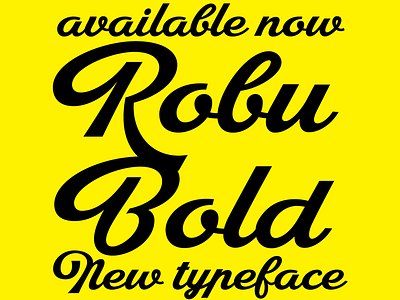 Robu Bold lettering type type design typeface typography