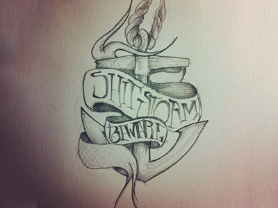 Shit Storm anchor doodle ribbon typeverything