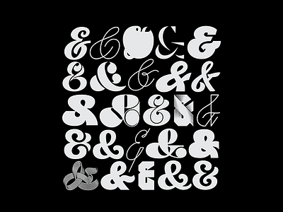 25 Ampersands Poster ampersand lettering poster self promo type design typography
