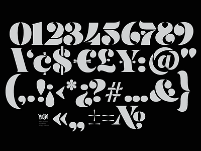 Updated Stencil Numerals Set fonts numerals robu stencil type design