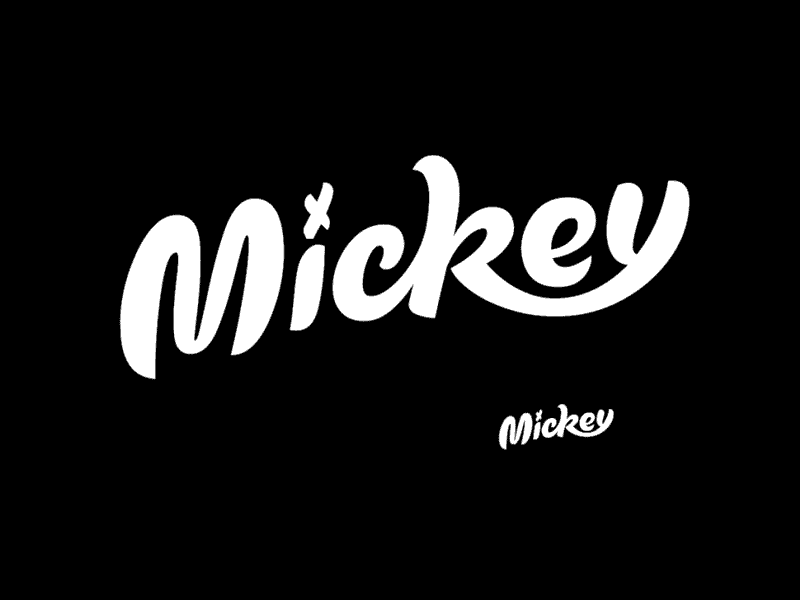 Mickey, the responsive logo branding custom logo custom typography fonts lettering logotype responsive type design typography variable variable fonts