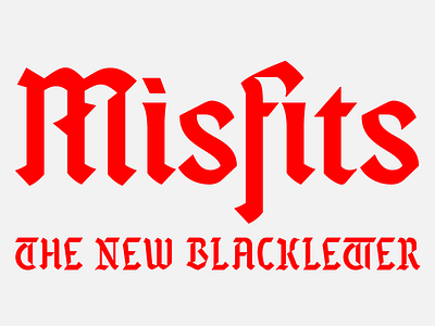 Kickstart a typeface: Misfits
